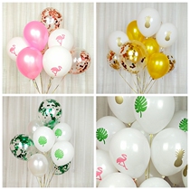 INS Nets Red Fire Birds Tortoise Back Leaves Spinach Balloon Bunch Rose Gold Paper Scrum Birthday Party Wedding Decorations