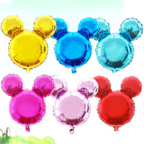Cartoon Monochrome Mickey Head Styling Aluminum Foil Balloon Child Birthday A Baby Party Placement Mickey Mouse Styling