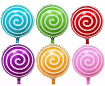 18 inch candy aluminum film balloon round lollipop aluminum foil balloon year old baby birthday balloon decoration layout