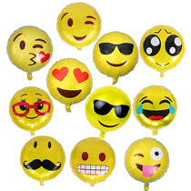 18 Inch Expression Pack Aluminum Film Balloon Cartoon Smiley Face Aluminum Foil Birthday Creativity Party Gathering Microquotient To Promote Gift