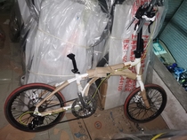 Full aluminum alloy frame front fork full car Palin 20 inch 406 disc brake folding car One with saddle pedalling sleeves