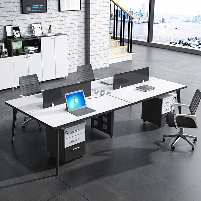 Staff desk 4 people 6 people desk and chair combination simple multi-person staff office furniture 4 people 2 people