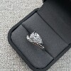 2 carat water drop sterling silver 925 ring