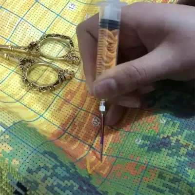 (Flat embroidery) embroidery pattern wool felt flower Needle Embroidery embroidery chopping needle hand tool poke flower needle cross stitch