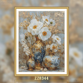 Cross stitch 2026 ຮູບແບບໃຫມ່ຂອງຫ້ອງດໍາລົງຊີວິດຫ້ອງຫ້ອງນອນຮູບແຕ້ມດອກໄມ້