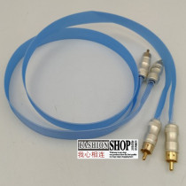Imported music ribbon blue cloud signal cable Silver plated RCA double Lotus audio cable Audio CD amplifier cable