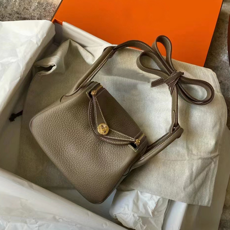 Bags for Women 2026 New Genuine Leather Mini Lindy Bag Single Shoulder Crossbody Doctor Bag Hand-Held Pillow Bag Large Capacity Bag