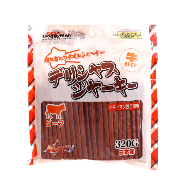 Japanese Dogman Dog Snacks Excellent Meat Strips and Jerky 320g Beef Chicken Teddy Snacks Dog Training Snacks