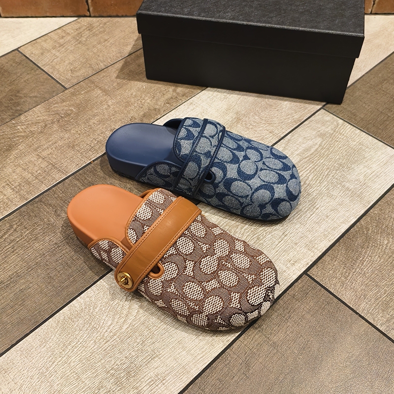 European Summer New Style Genuine Leather Closed-Toe Birkenstock Women's Shoes, Comfortable Soft Sole Versatile Slip-On Half-Mule Sandals