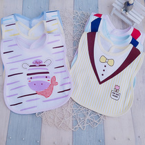 10 newborn baby suction towel waterproof snap fat baby big cotton children bib rice pocket 3