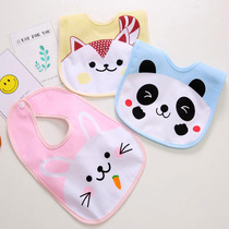 Male and female baby cotton newborn baby bib saliva towel waterproof snap button children bib children eat summer thin