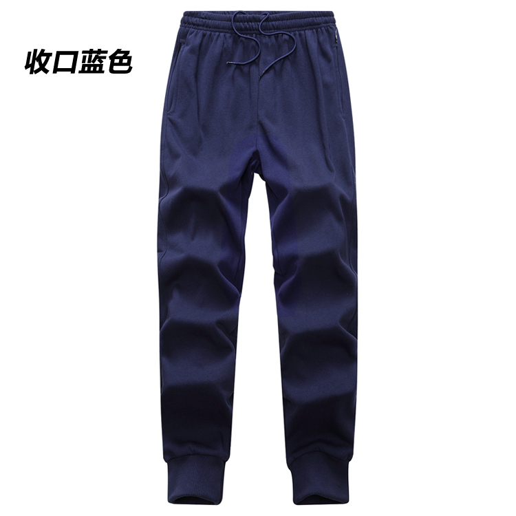 Mùa xuân hè quần âu nam quần bó sát cộng với dây thun nhung buộc dây lỏng lẻo mùa thu và quần cotton quần jogger nam