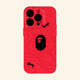 BAPE x Stussy Red Ape Head Phone Case for iPhone 13 – 17