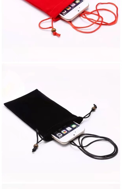 Dây đeo túi kê Max 2 điện thoại di động túi treo cổ đặt gạo max điện thoại di động túi nhung 6,44 inch bảo vệ túi lưu trữ