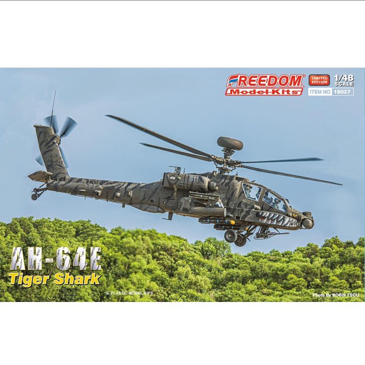 Freedom/Freedom 18027 Ah-64E Apache Attack Helicopter "Tiger Stripe" (1/48)