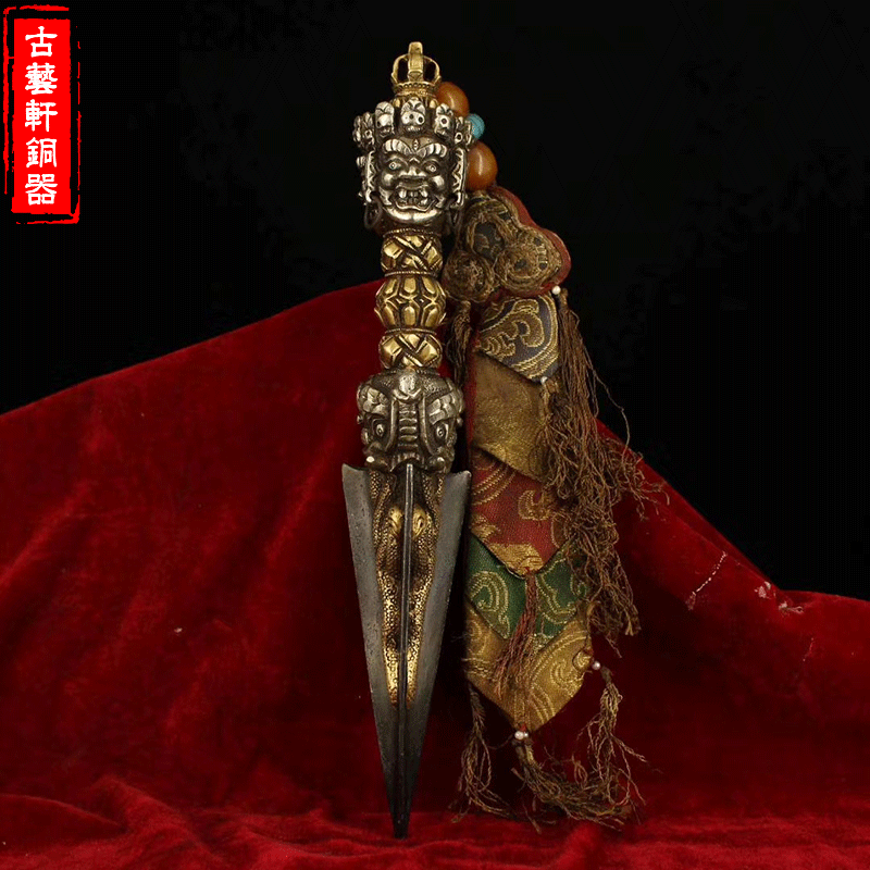 銅製 法器 象鼻金剛降魔杵 招財 辟邪 開運 装飾品 工芸品 置物