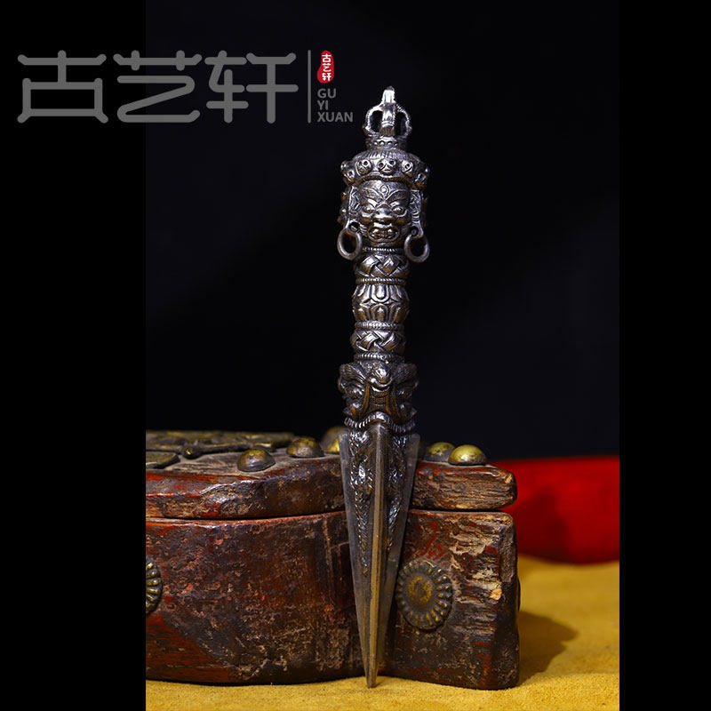 Gu Yixuan purely handcrafted Tantric Tibetan Buddhist dharma utensils, Tiantie Vajra Pestle, Vajra Prong, and Demon Pestle Nepalese Craftsmanship