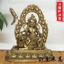 Aesthetic pure copper Tibetan Buddha statue treasure King Pishamen Heavenly King Bodhisattva Buddha statue Tibetan Buddha statue to attract wealth