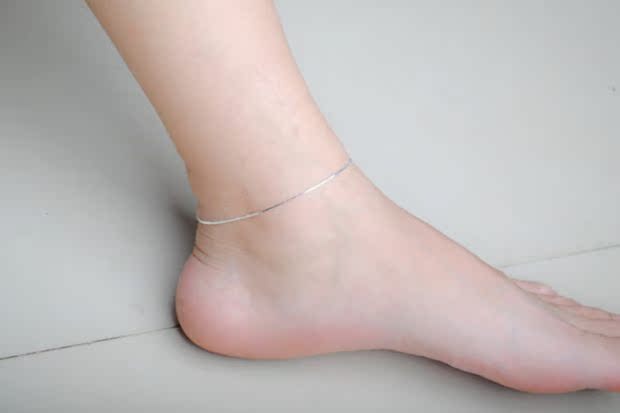 Vòng chân nữ bằng bạc Đơn giản, chuỗi xương rắn siêu mịn Sinh viên Sen Hàn Quốc lắc chân pnj