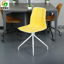 Personalized chair surface design Student reading chair Shengmei fixed foot reception chair Conference room training room plastic steel chair