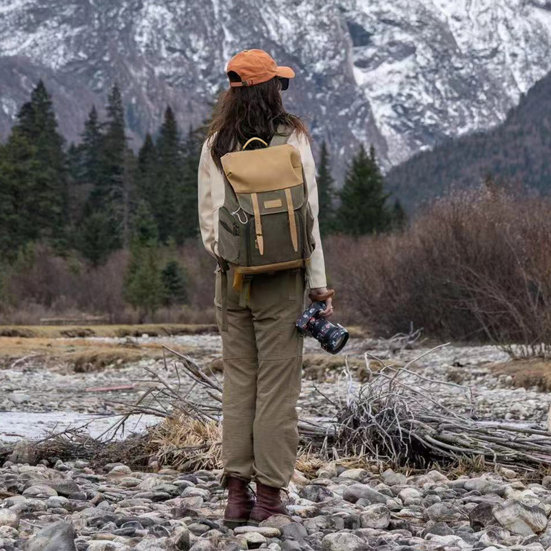 National Geographic Camera Bag, Slr Backpack, Leather Canvas Casual Outdoor Computer Backpack Suitable for Photography