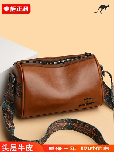 Кожаная сумка на одно плечо, из натуральной кожи, воловья кожа