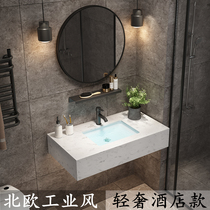 Marble bathroom sink washbasin Wall-mounted washbasin Hotel hotel washbasin Small bathroom washbasin cabinet