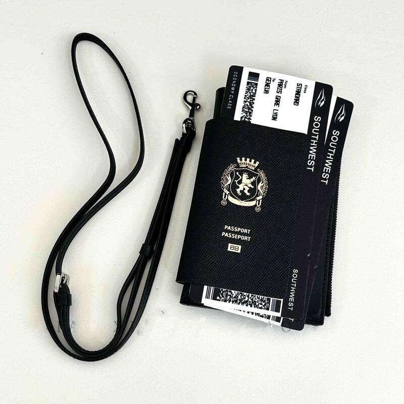 2026 Spring/Summer New Fashionable Passport Bag for Women, Multifunctional Card Holder, Document Bag, Neck Strap Pendant, Coin Purse