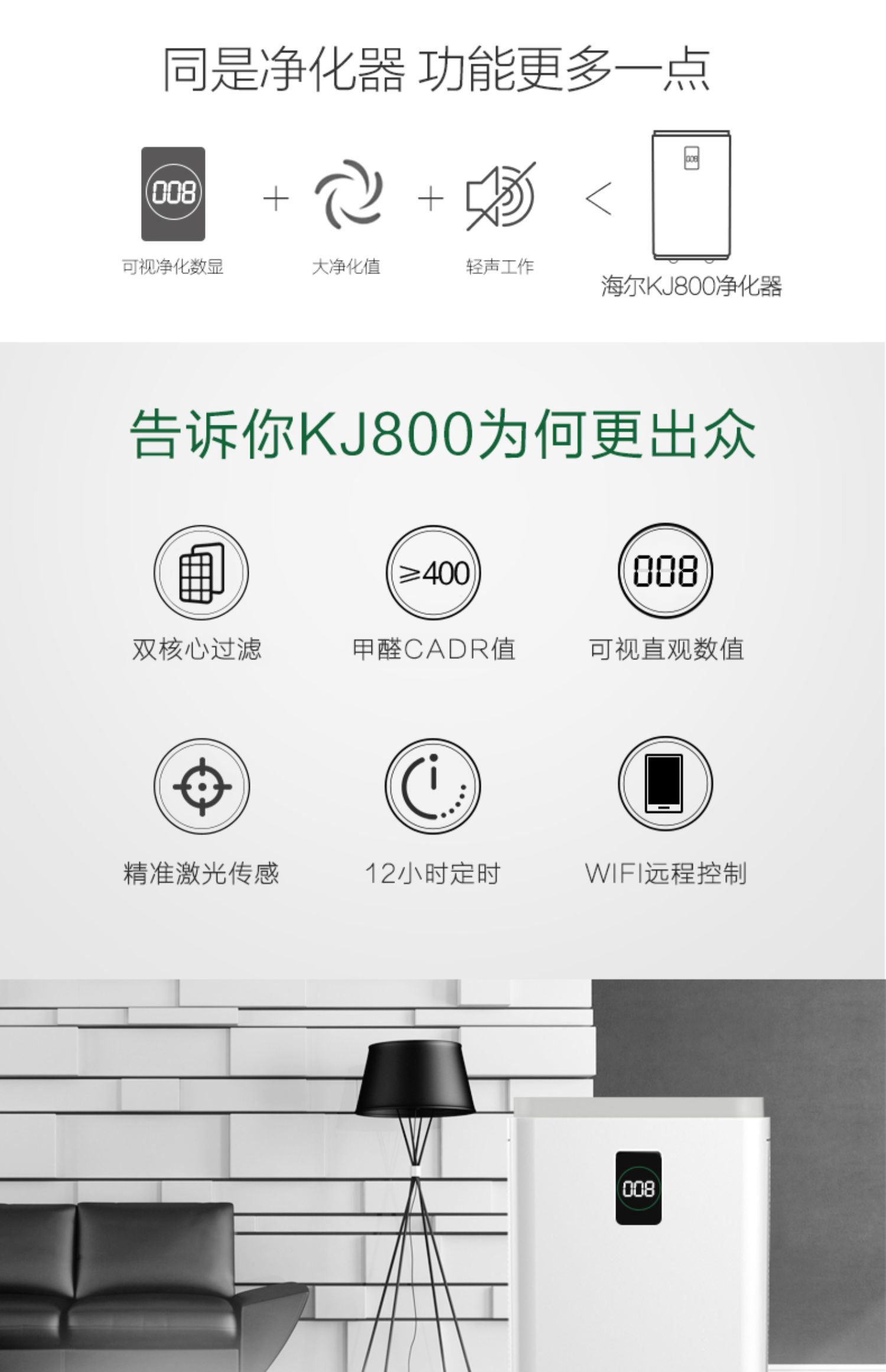 máy lọc không khí fp-j60e-w	 Máy lọc không khí trẻ em Haier KJ800F-HY02 phòng làm việc tại nhà thông minh ngoài phụ nữ mang thai formaldehyd bán máy lọc không khí