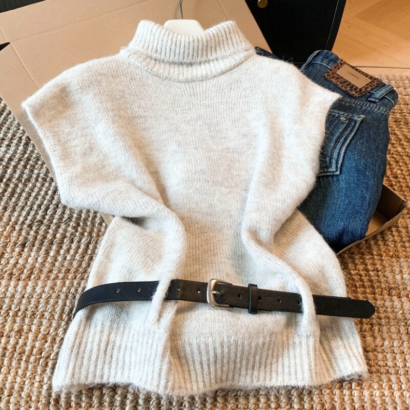 Recommended for Personal Collection~ High-Neck Mohair Sweater Vest for Women, Autumn and Winter Layering, Sleeveless Knitted Vest Top