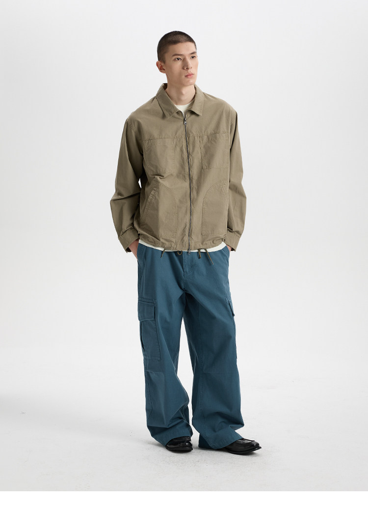 BUTTBILL Washed Shirt Jacket