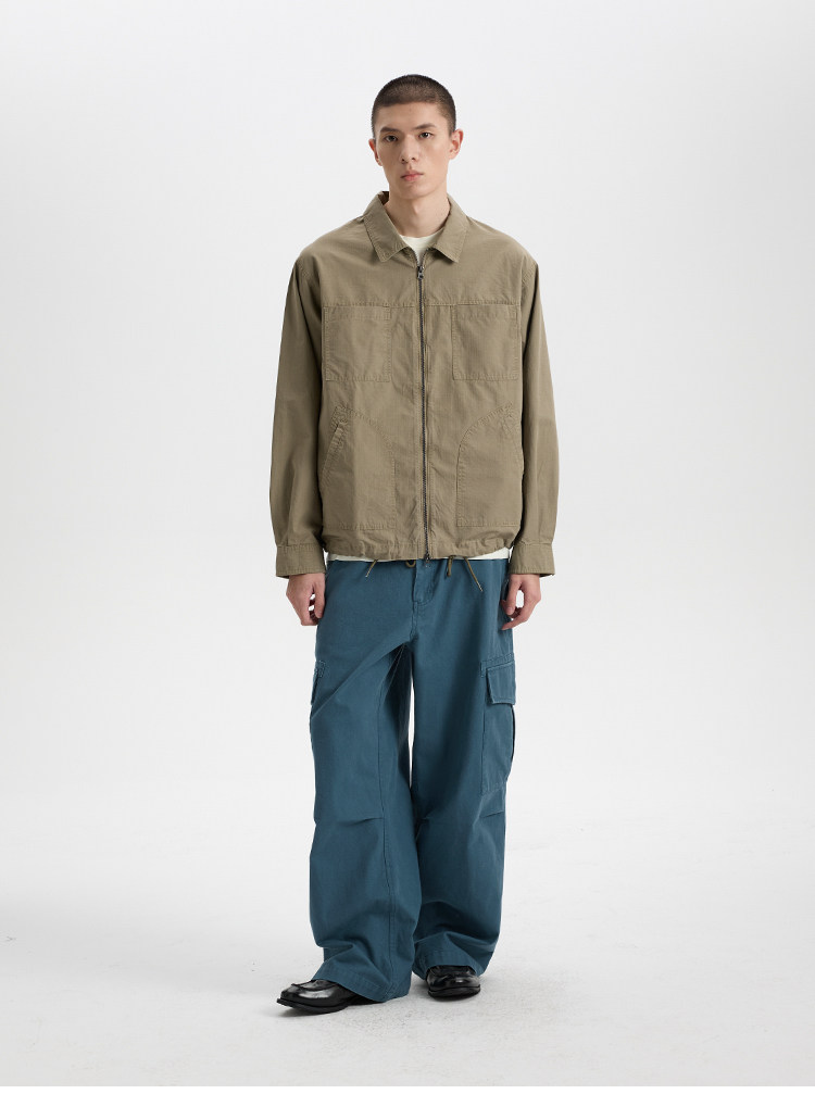BUTTBILL Washed Shirt Jacket