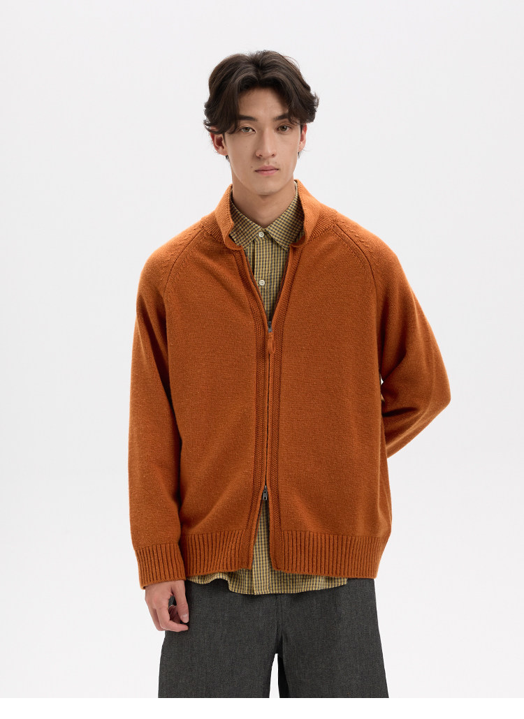 BUTTBILL Wool-Blend Double-Zip Cardigan