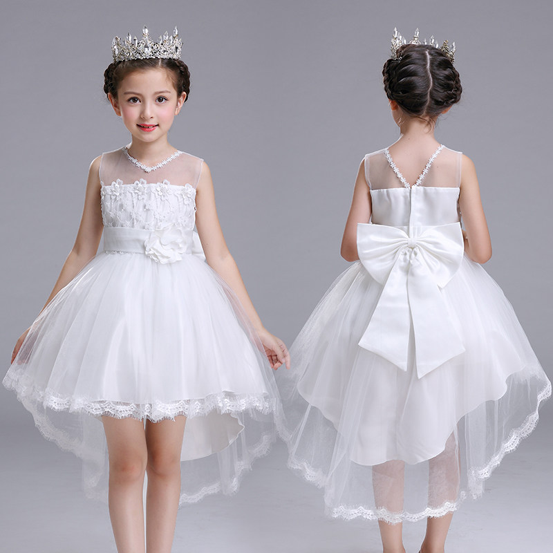 Girls princess dress summer 2020 new fluffy gauze dress Western style dress child flower girl dress tuxedo costume
