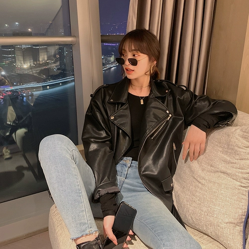 Цветная утепленная куртка, универсальный полиуретановый ремень, в корейском стиле, свободный крой