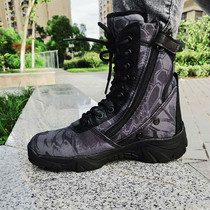 Outdoor Reckless Tattoo Boots Male High Help Special Soldiers Summer Damping Combat Boots Python Waterproof Tactical Boots Ultra Light Breathable Shoes