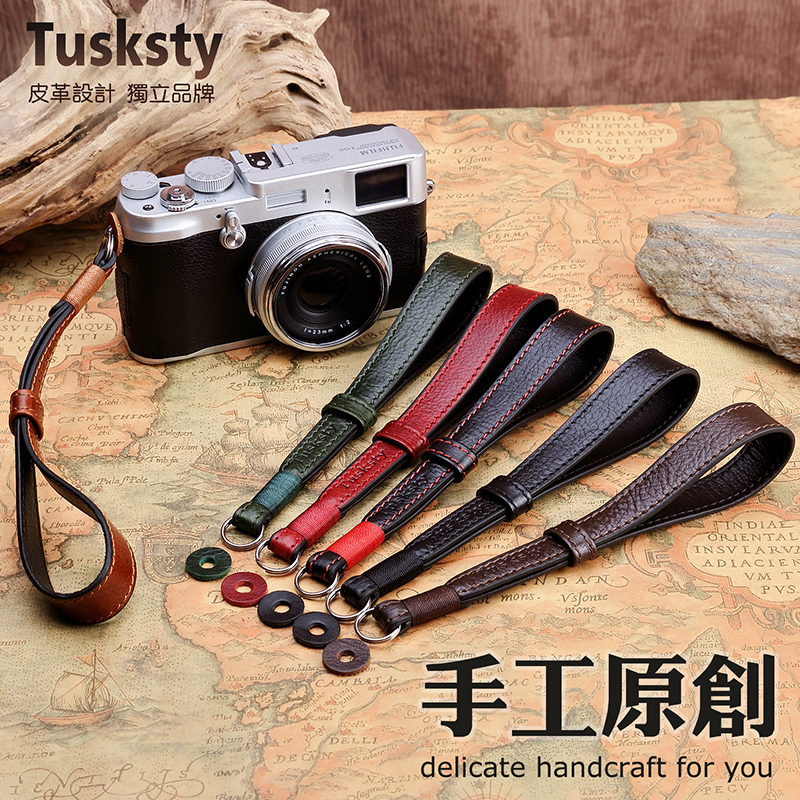 Suitable for Micro SLR camera Camera Fuji X100V XT20 X100FXPRO2 XT30 XT3 Vintage cowhide wrist support