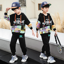 Boys spring clothing clothing suit 2022 new CUHK child spring autumn Yangqi Childrens spring sports clothes boy tide