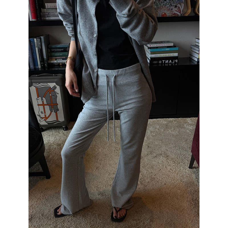 【Jogging Suit】Ayuko Luxurious Soft Modal Cotton Blend Casual Slimming Jacket/Mid-Waist Flared Pants
