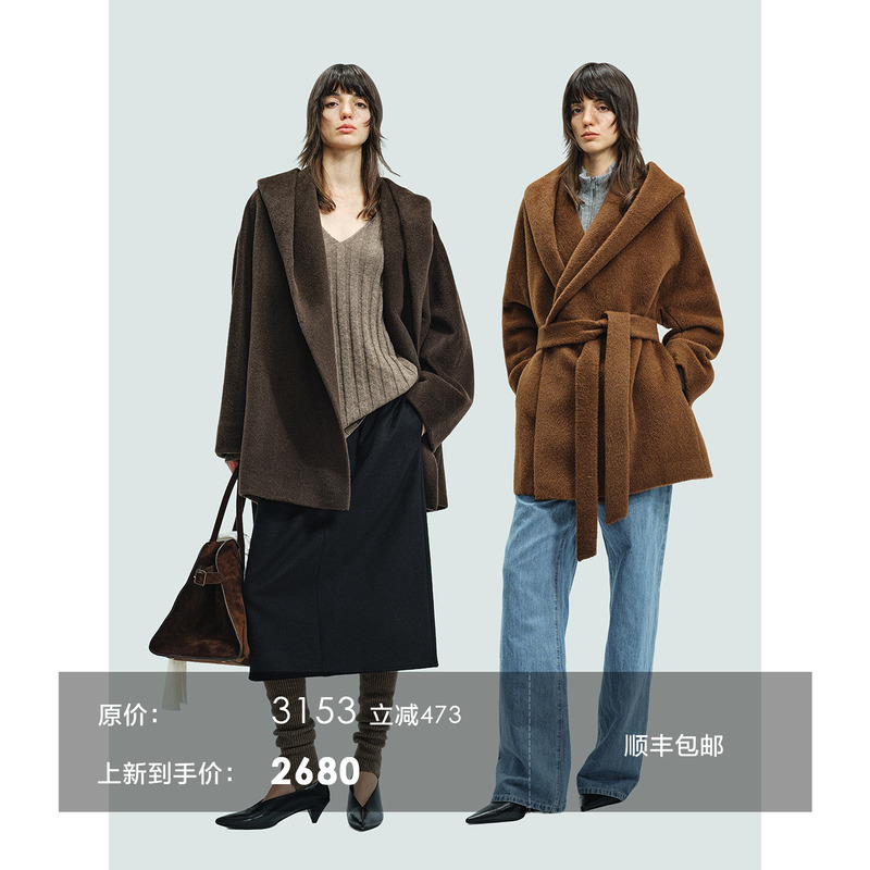 Ayuko|Italian Piacenza/Texco Four Types of Wool/Babyllama Heavy Hooded Robe Coat Ayuko|Italian Piacenza/Texco Four Types of Wool/Babyllama Heavy Hooded Robe Coat