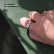 VM original design ring 925 sterling silver vintage matte face niche stack wear wide vanilla Mountain