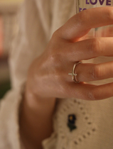 vm original design ring silver ring adjustable opening simple tail ring couple personality