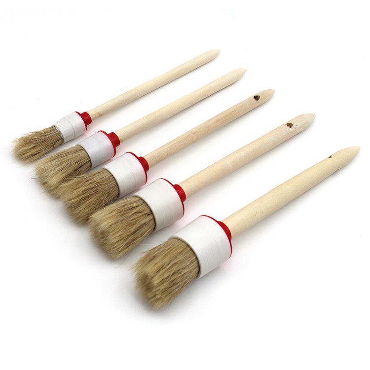 Car Wash Small Brush Suit Interior Wind Gap Clean Soft Gross Wood Handle Slit Car Wash Mark Midnet Hub Cleaning Tool