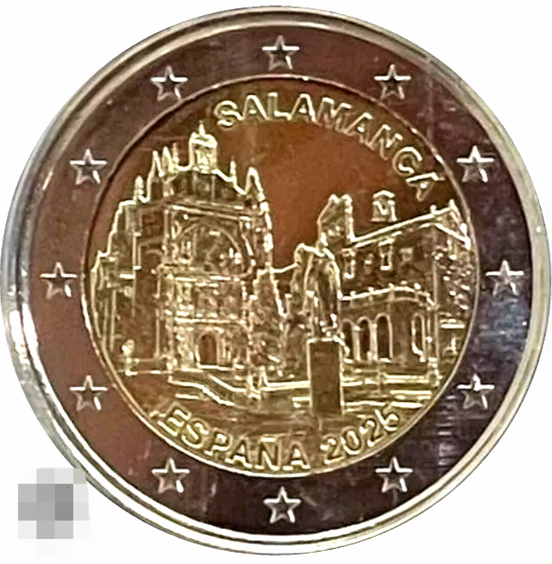 欧洲] 全新西班牙2025年2欧元纪念币(萨拉曼卡古城世界文化遗产-淘宝网