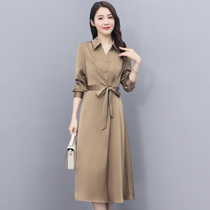 Even dress dress lady 2022 new spring autumn new Korean version cashew finish slim temperament design sense superior shirt skirt