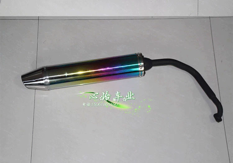 Sửa đổi ống xả Land Rover 150 ống xả nhanh Eagle 125 ống khói đầy màu sắc đạp đầy màu sắc Thunder King Falcon - Ống xả xe máy