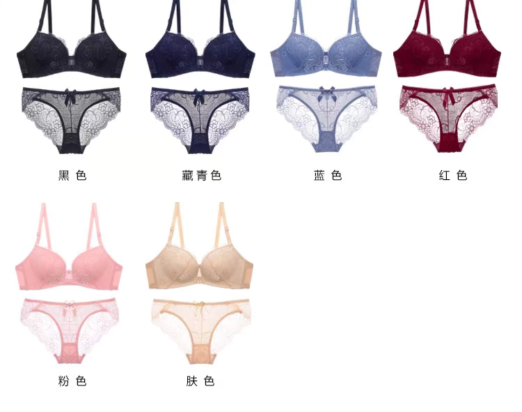 Áo ngực ren gợi cảm tập hợp vòng thép mềm hình chữ V trên mỏng dày điều chỉnh kích thước lớn đồ lót cô gái mỏng bikini đi biển đẹp