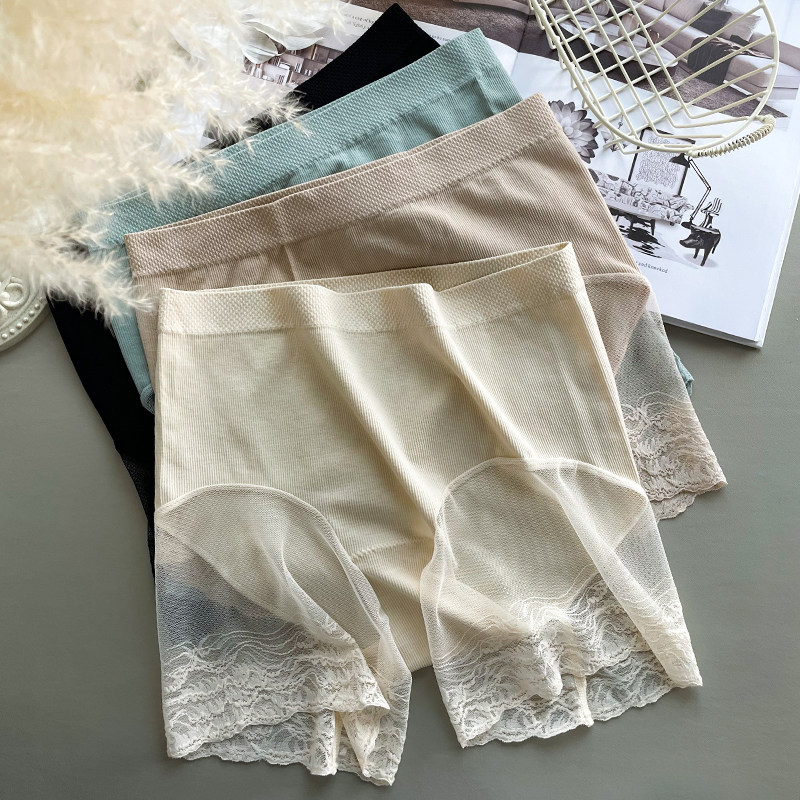 Safety pants woman anti-walking light silk antibacterial crotch high waist Modele lace without curbside inner lap pants without wearing four-corner pants