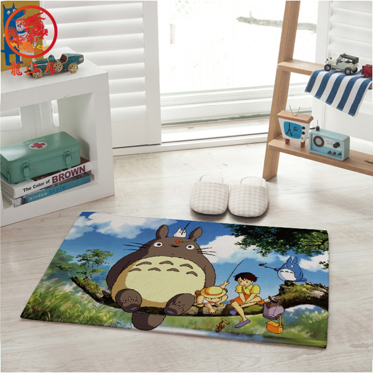 Hayao Miyazaki Neighbor Totoro My cành cây cỏ ô Totoro phòng ngủ cửa trượt bếp giường trượt thảm thấm thảm - Thảm thảm lót sàn phòng khách