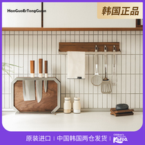 Korean kitchen spatula storage rack wall-mounted nail-free spatula rack without punching spoon storage multi-function
